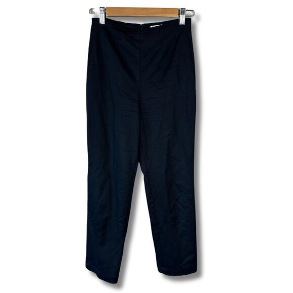 Reformation Pants - Reformation Straight Leg Pants Women's Size 2P Sustainable Stretch Cropped Black